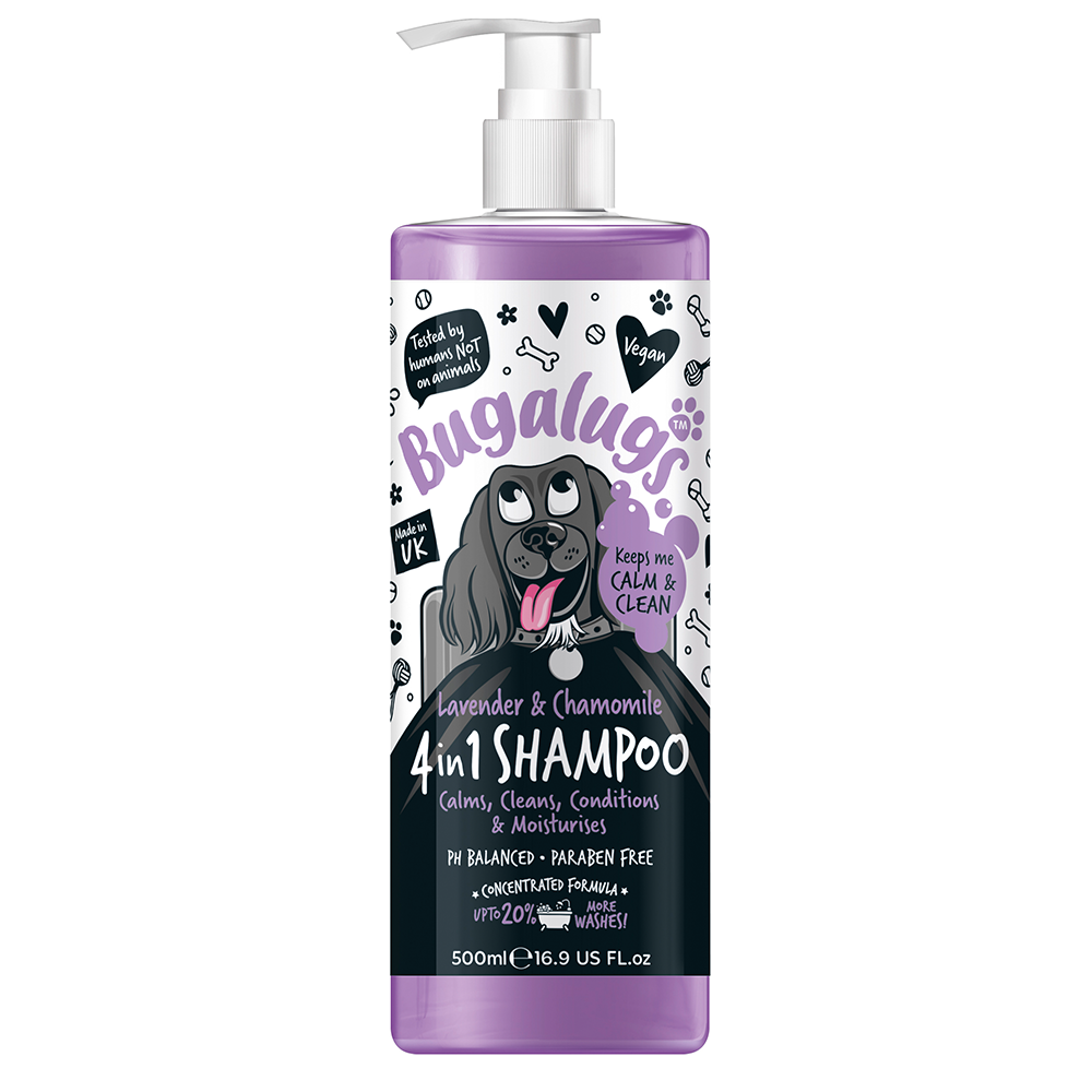 BUGALUGS Lavender & Chamomile 4 in 1 Dog Shampoo (500ml)