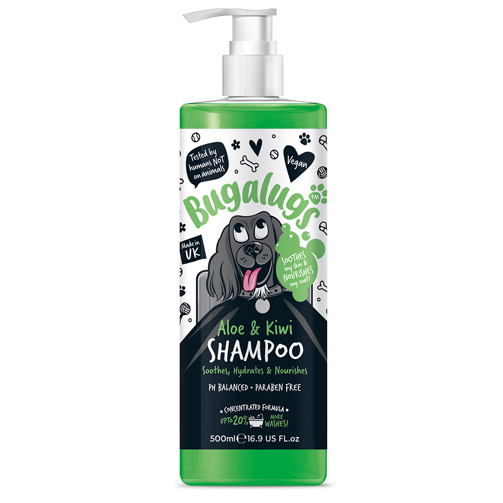 BUGALUGS Aloe & Kiwi Soothing Dog Shampoo (500ml)