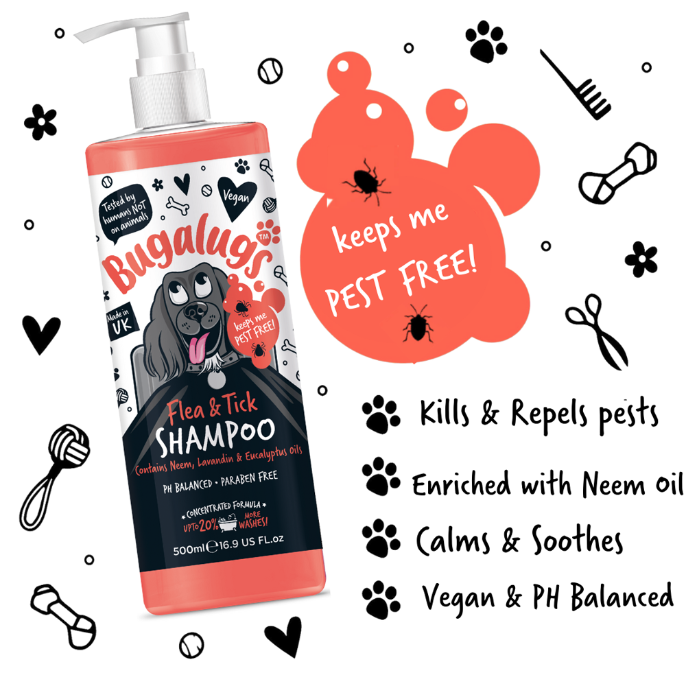 BUGALUGS Flea & Tick Dog Shampoo (500ml)