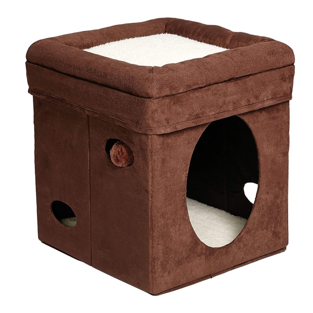 MIDWEST Curious Cat Cube Brown