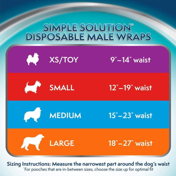 SIMPLE SOLUTION Disposable Male Dog Wraps