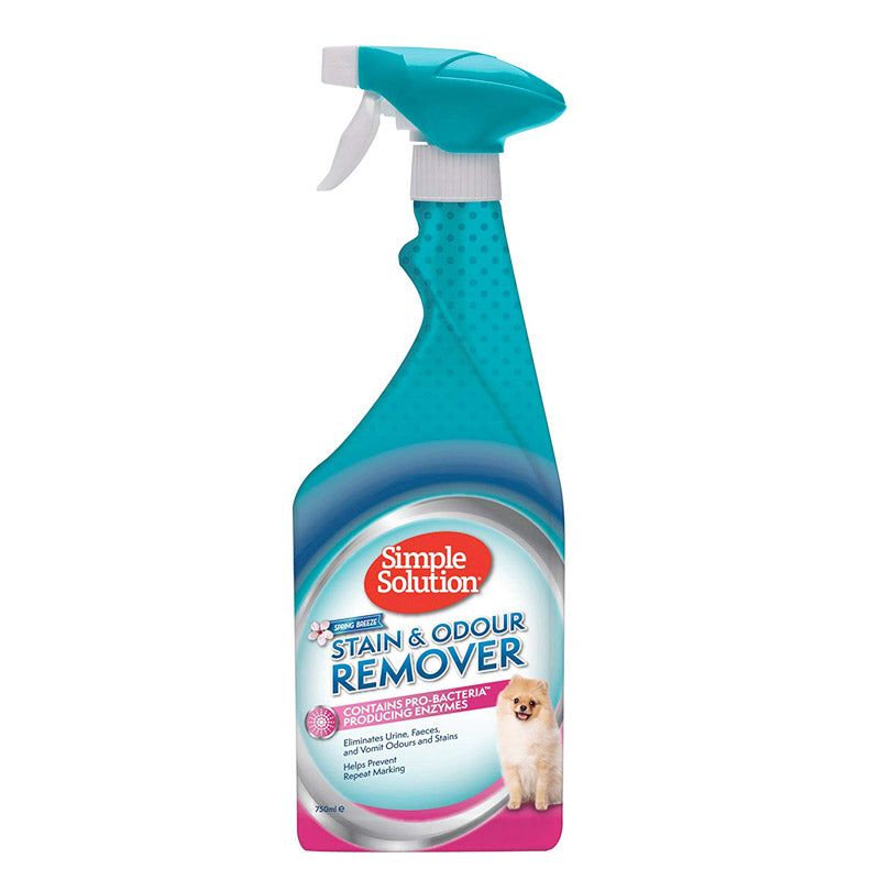 SIMPLE SOLUTION Dog Stain & Odor Remover (Spring Breeze) 750ml