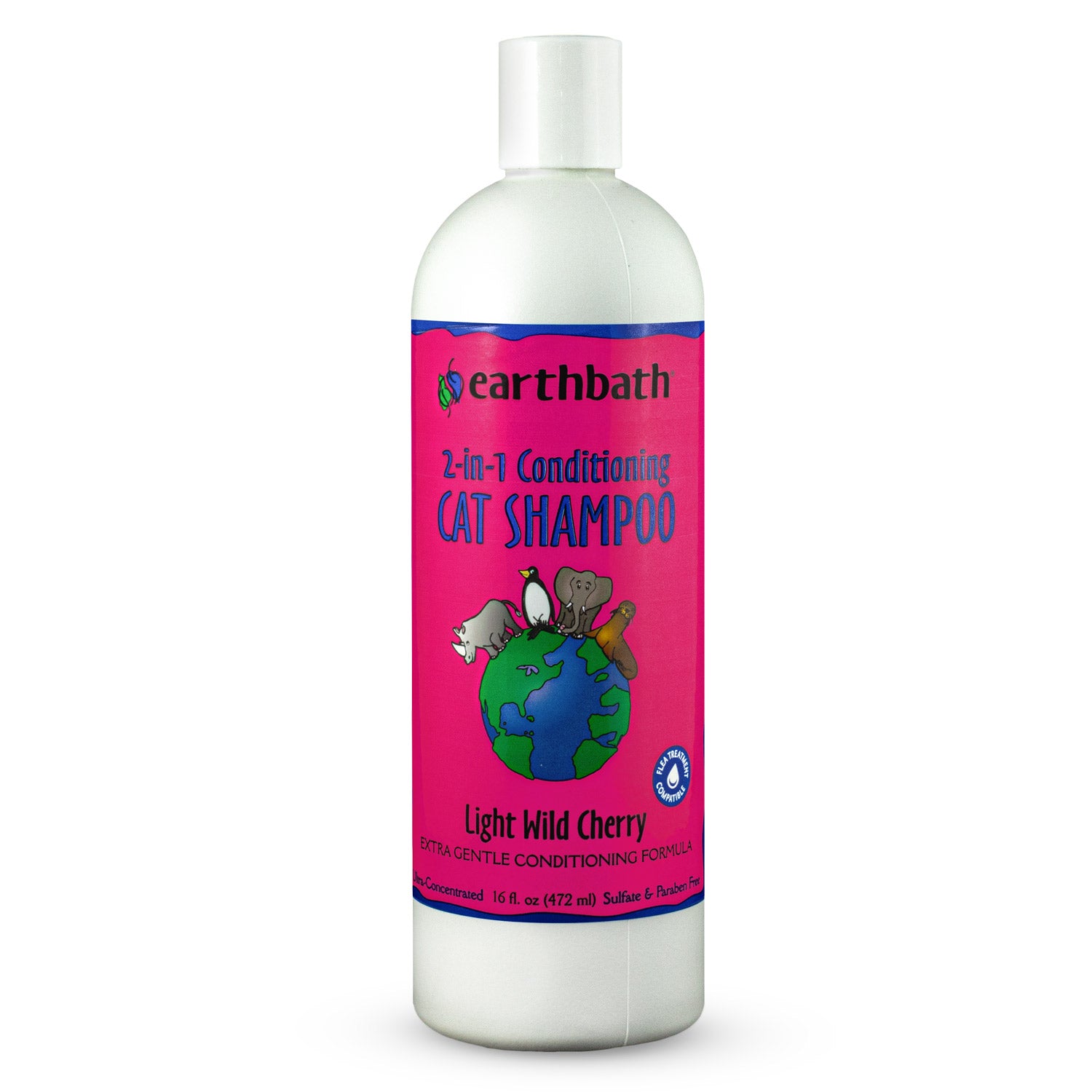 EARTHBATH 2-in-1 Conditioning Cat Shampoo (Light Wild Cherry) 472ml