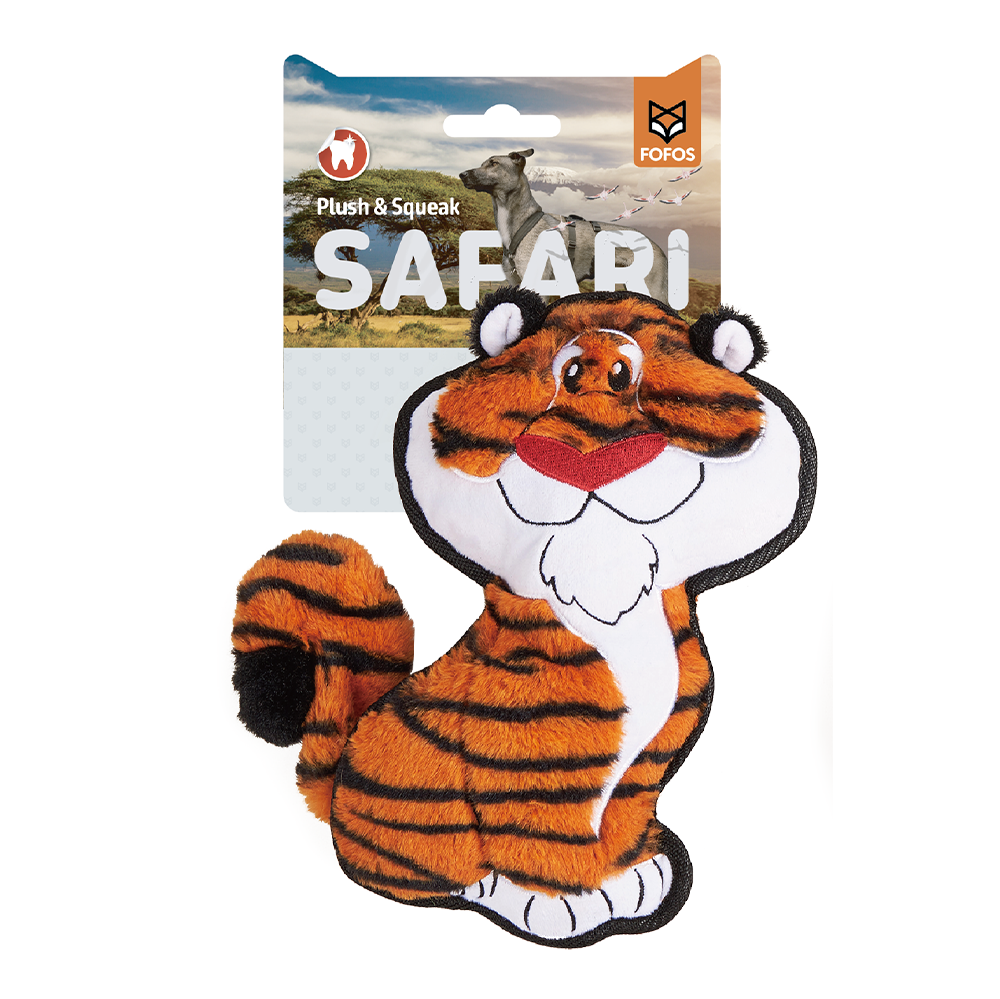 FOFOS Safari Friends Tiger Dog Toy