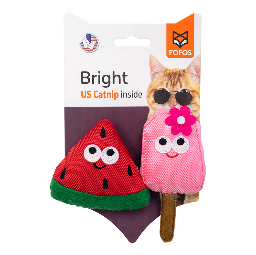 FOFOS Watermelon & Popsicle Cat Toy Set