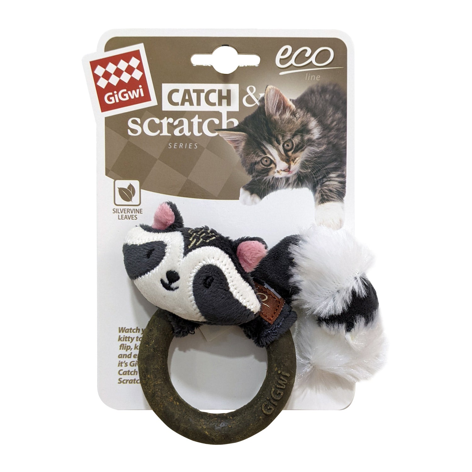 GIGWI Catch & Scratch Eco Line (Raccoon)