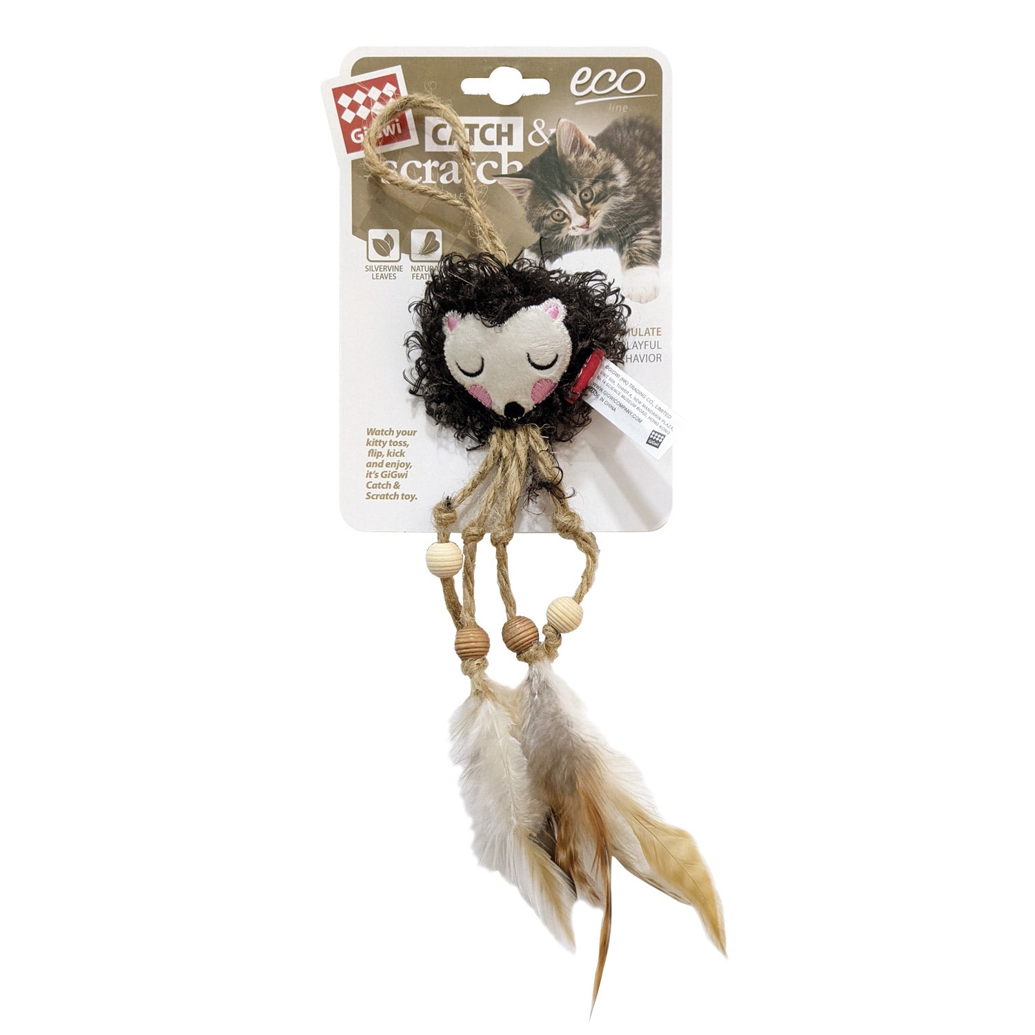 GIGWI Catch & Scratch Eco Line with Feathers (Lion)