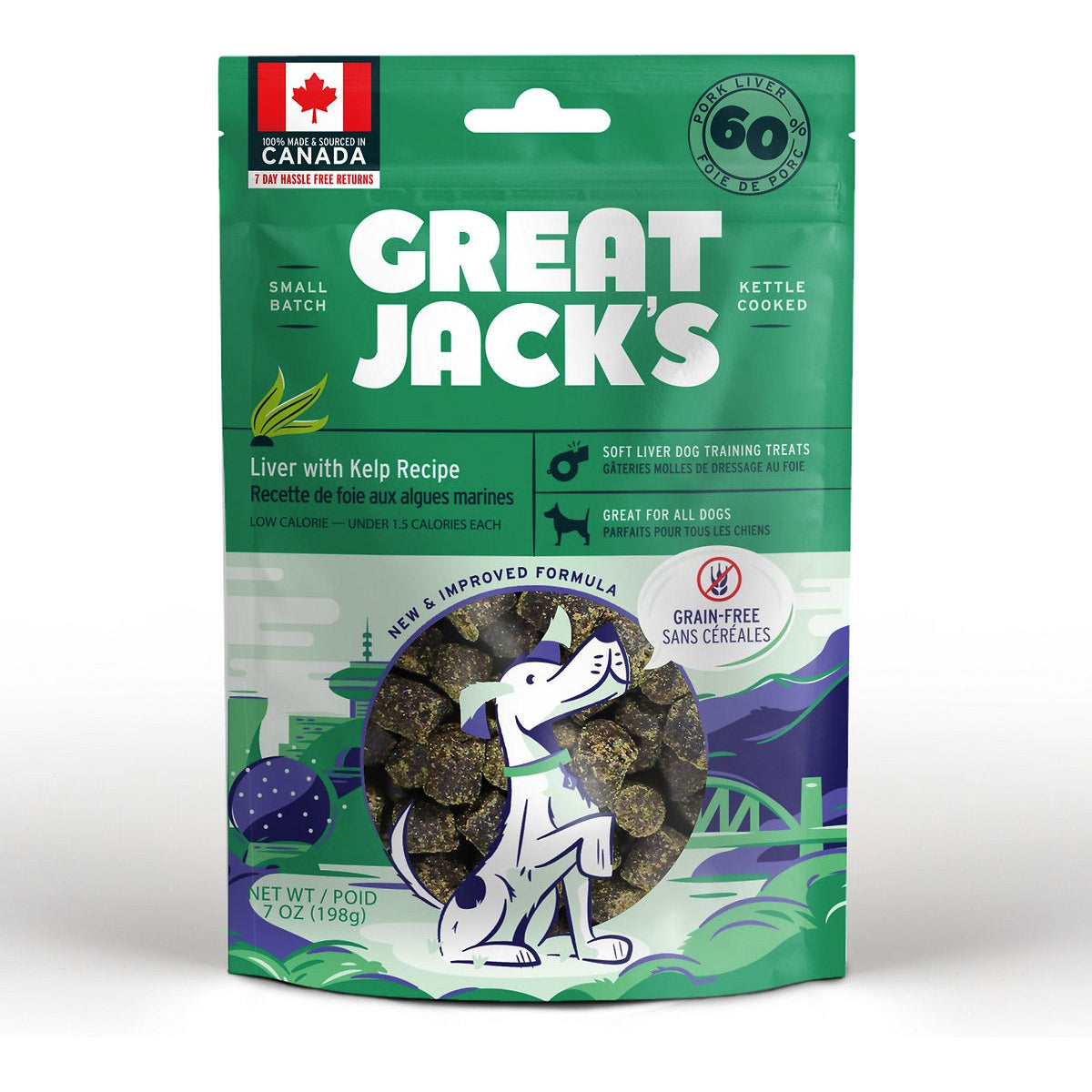 GREAT JACK'S Liver Grain-Free Dog Treats (198gr)