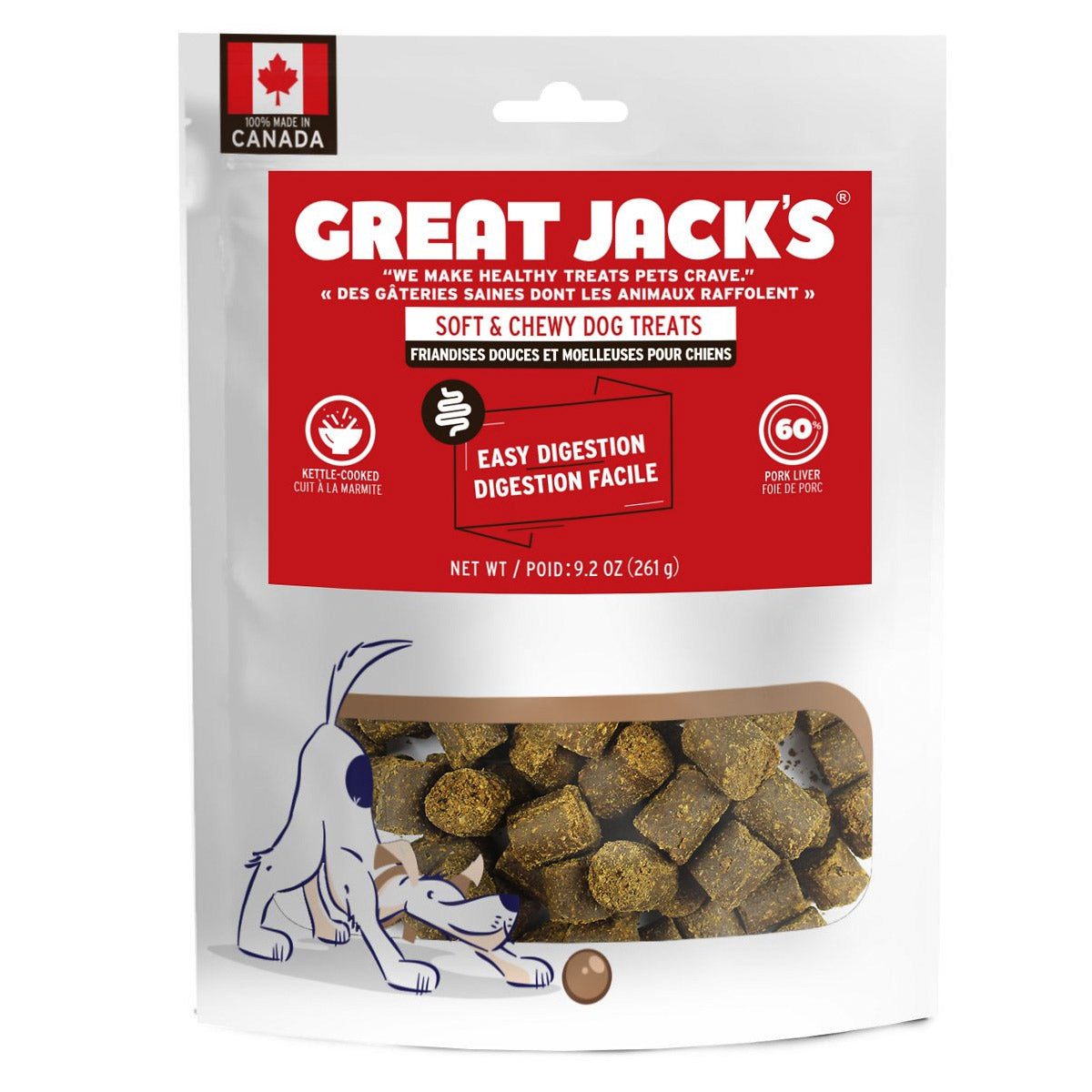 GREAT JACK'S Easy Digestion Grain-Free Dog Treats (261gr)