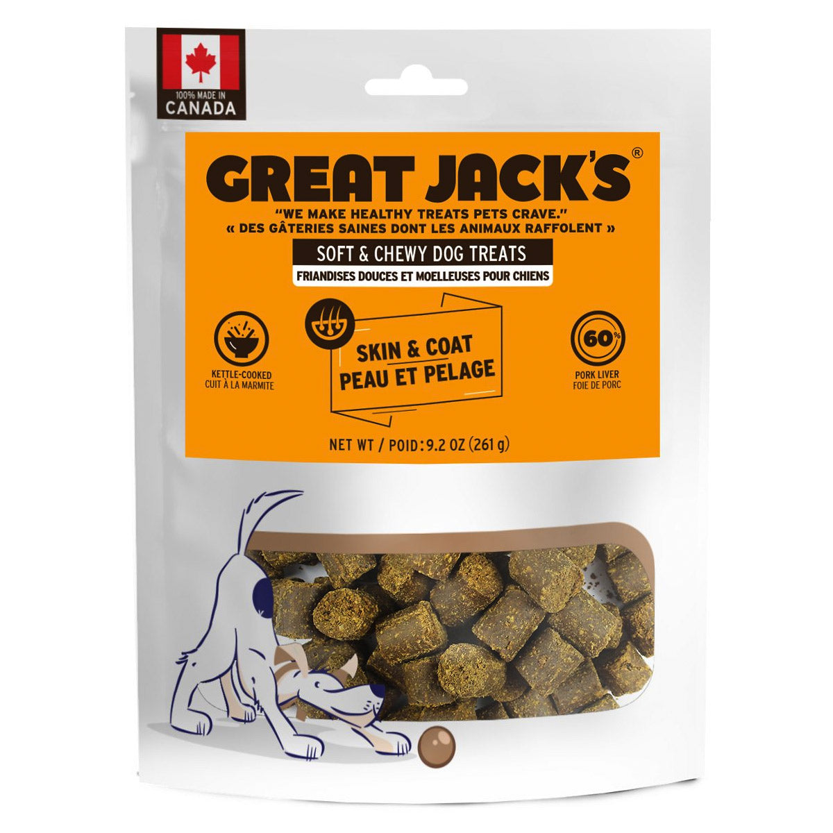 GREAT JACK'S Skin & Coat Grain-Free Dog Treats (261gr)