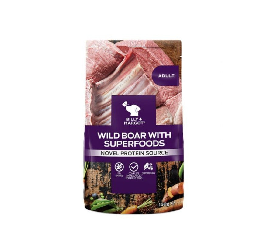 BILLY+MARGOT Adult Boar with Superfoods (150gr Pouch)