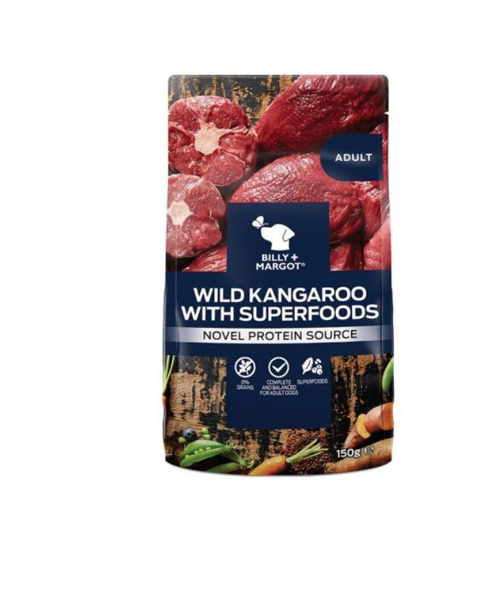 BILLY+MARGOT Adult Kangaroo with Superfoods (150gr Pouch)