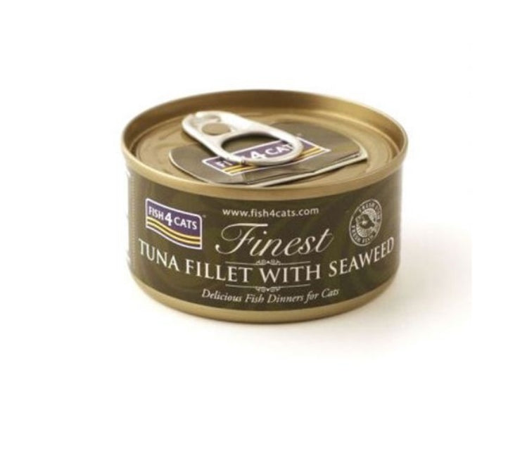 FISH4CATS Tuna Fillet with Seaweed (70gr Tin)