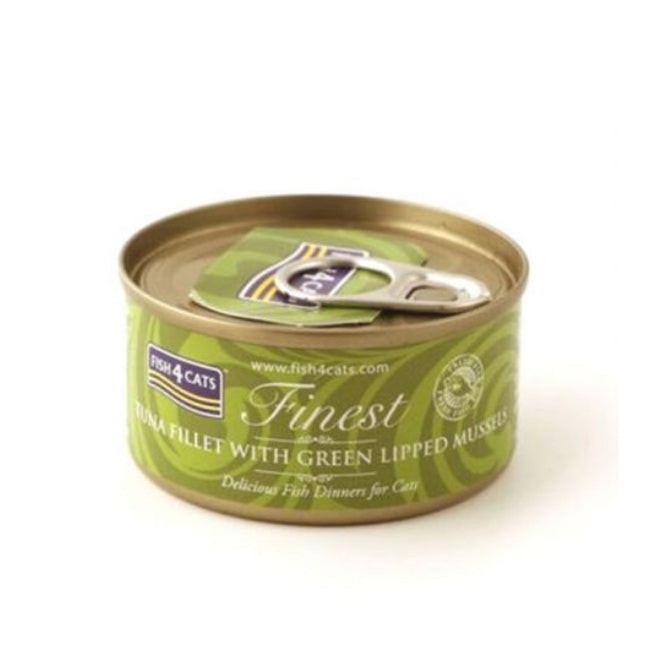 FISH4CATS Tuna Fillet with Mussels (70gr Tin)