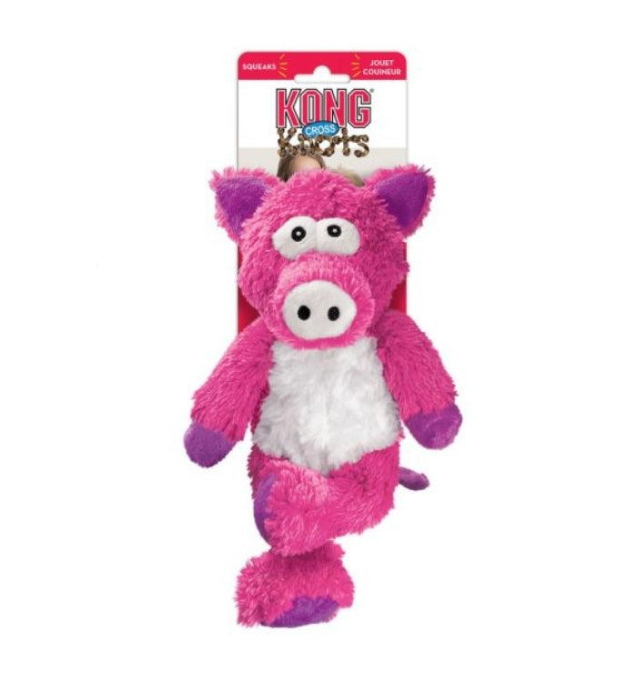 KONG Cross Knots Pig Dog Toy