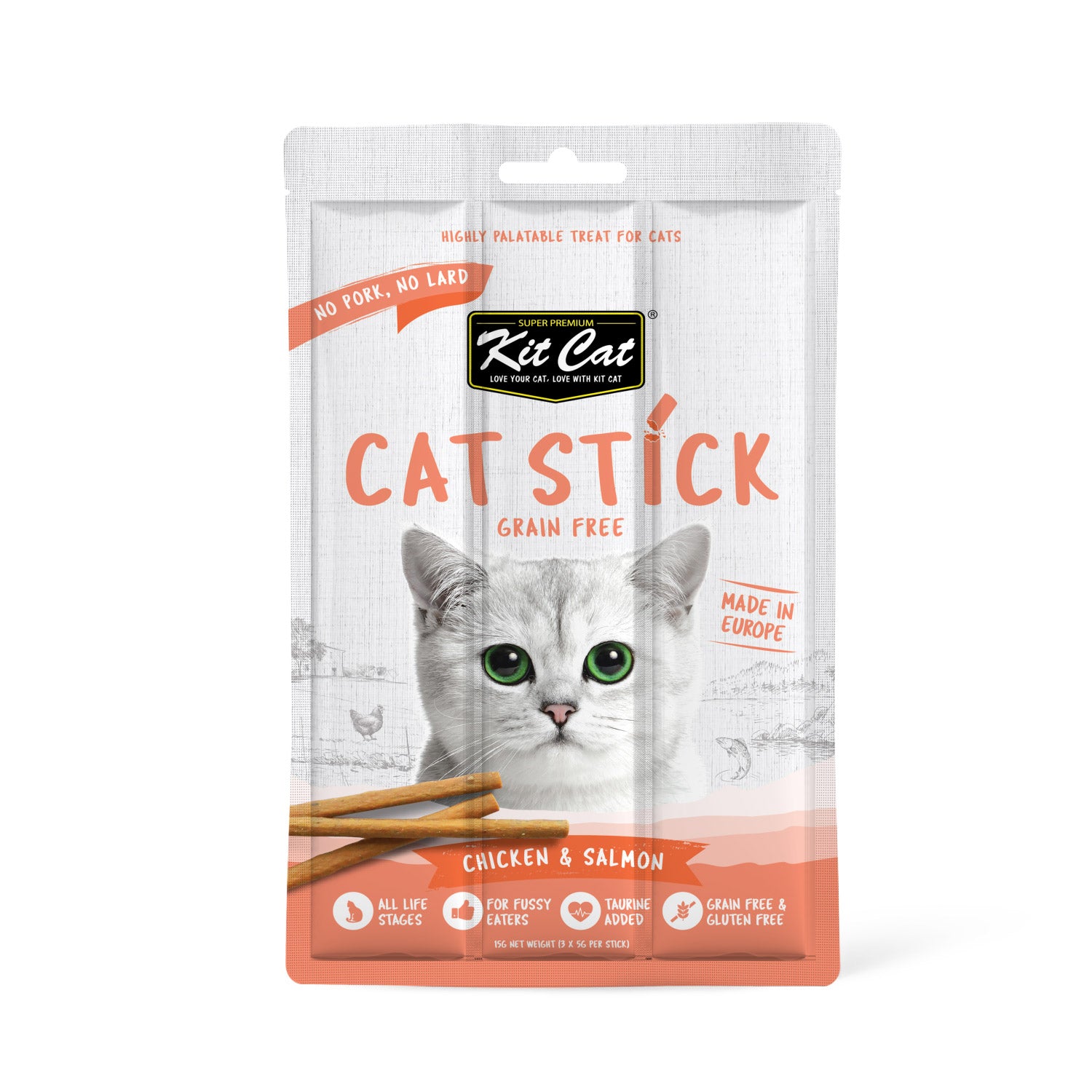 KIT CAT Grain-Free Cat Stick 15g (Various Flavours)