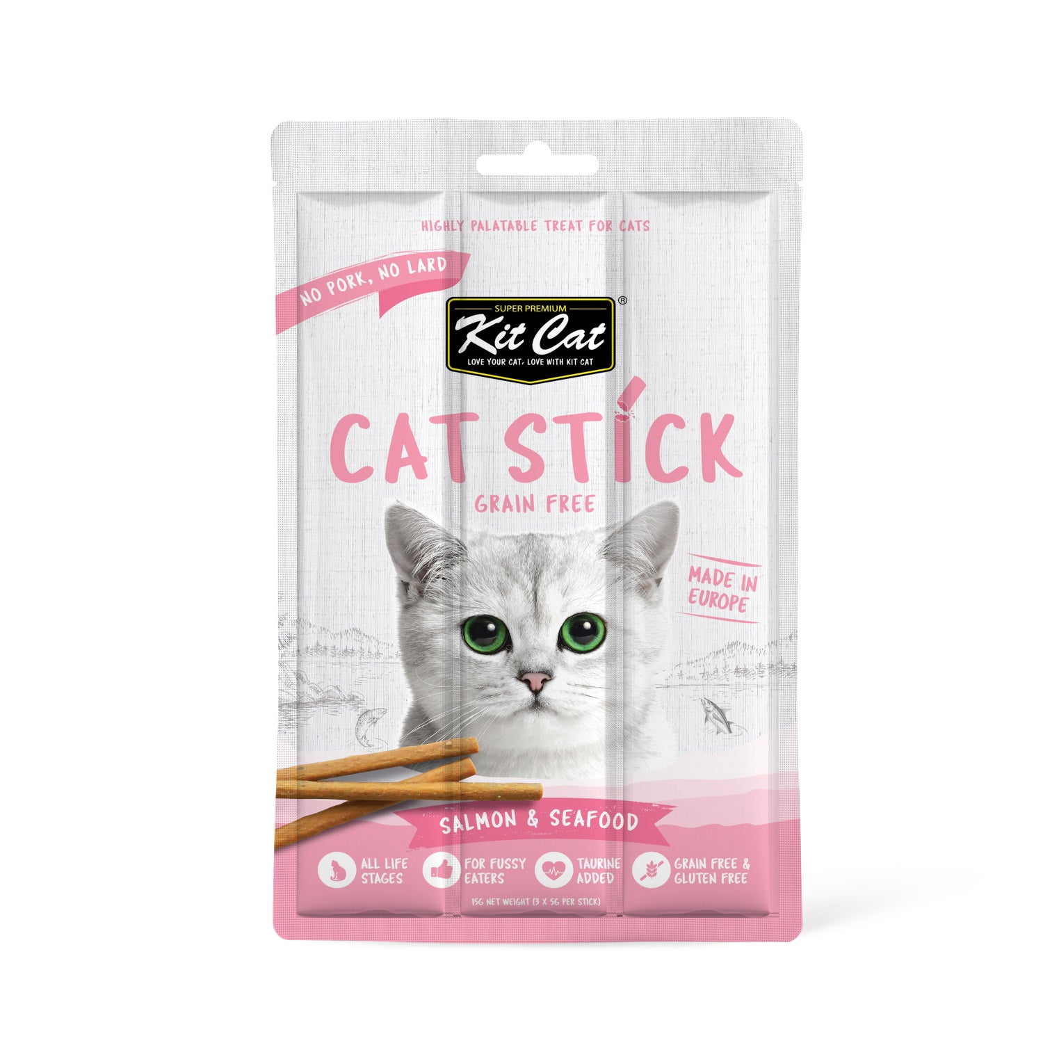 KIT CAT Grain-Free Cat Stick 15g (Various Flavours)