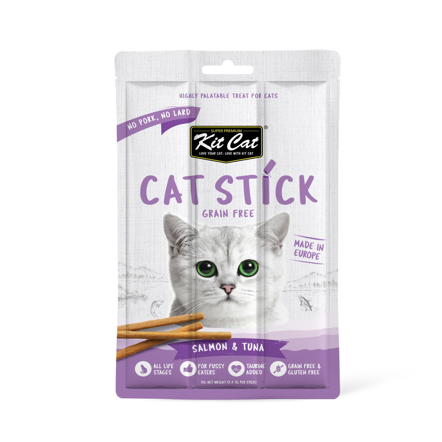 KIT CAT Grain-Free Cat Stick 15g (Various Flavours)