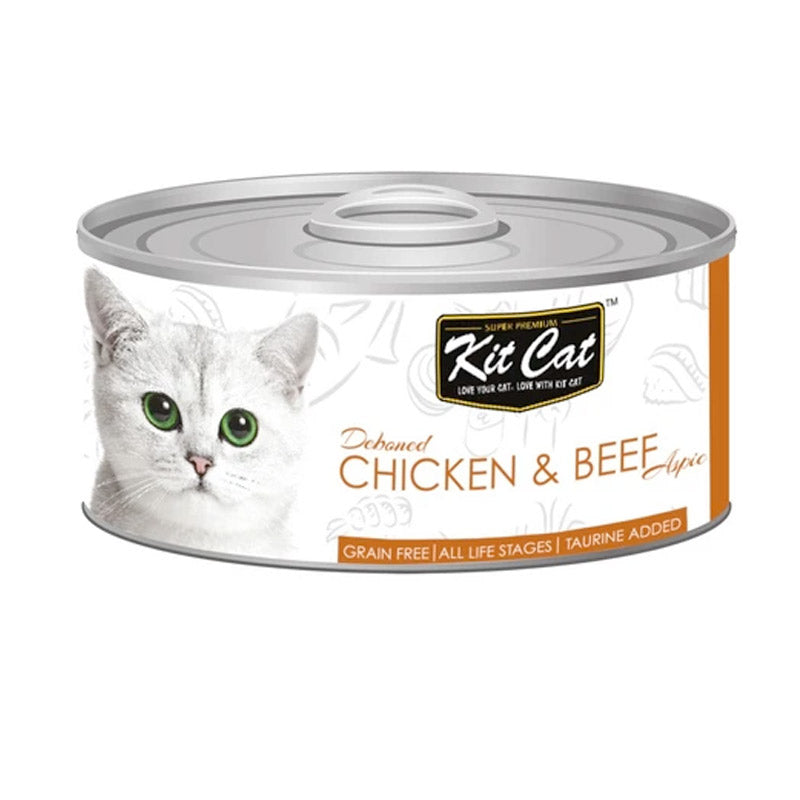 KIT CAT Canned Wet Food Chicken Range 80gr (Various Flavors)