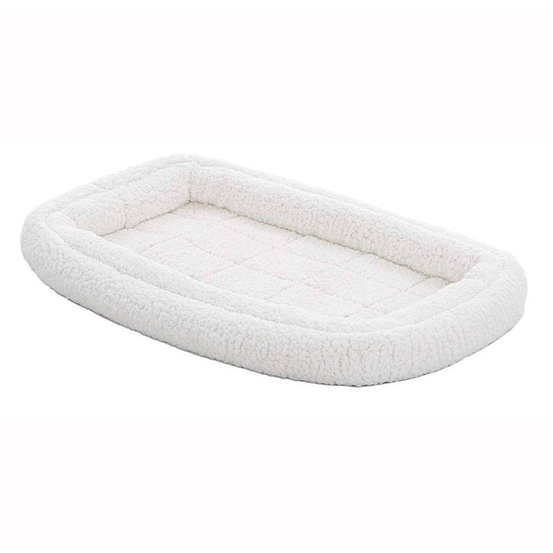MIDWEST QuietTime Deluxe Fleece White Double Bolster Bed
