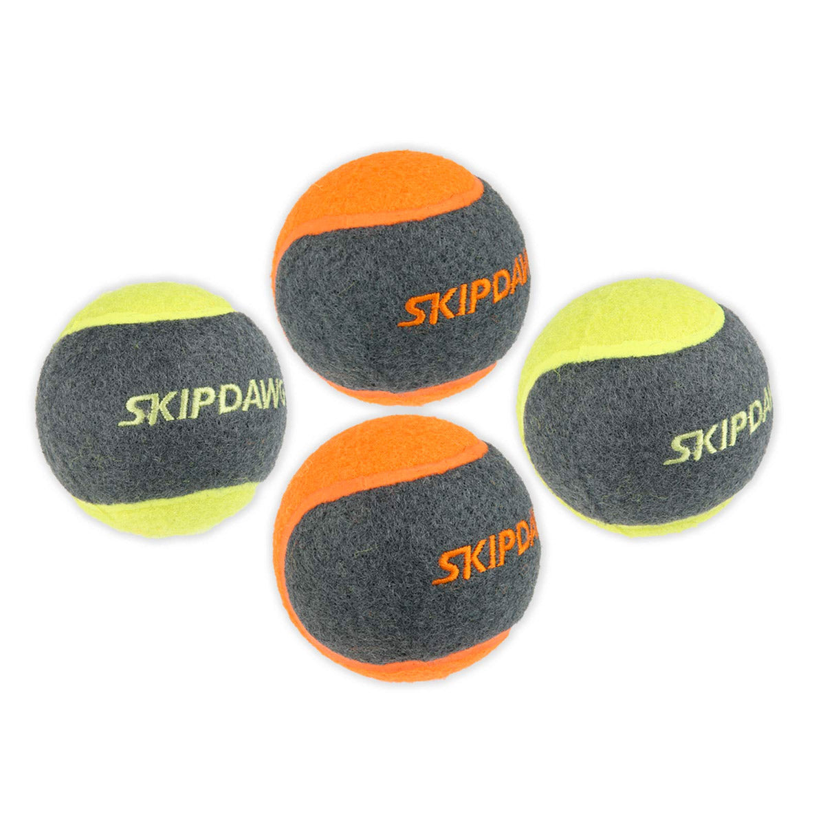 SKIPDAWG Squeaky Tennis Balls (Pack of 4)