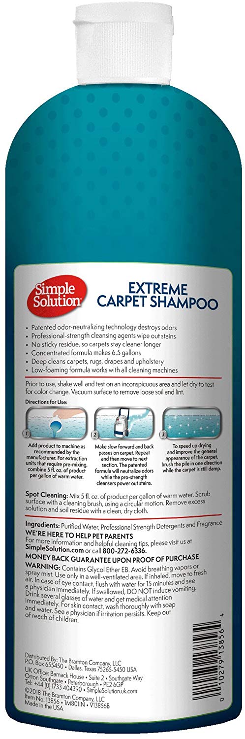 SIMPLE SOLUTION Extreme Carpet Shampoo Stain & Odor Remover 1L