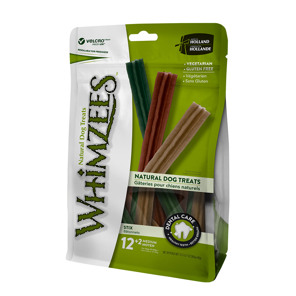 WHIMZEES Stix Medium Mix Colors (12+2pcs)