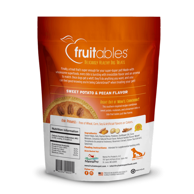 FRUITABLES Sweet Potato & Pecan Dog Treats 198gr