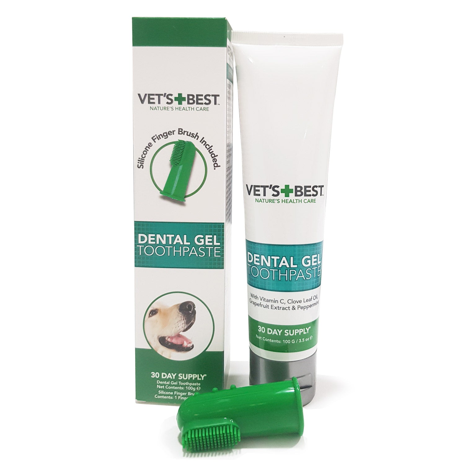 VET'S BEST Dental Gel with Silicon Finger Brush 100gr