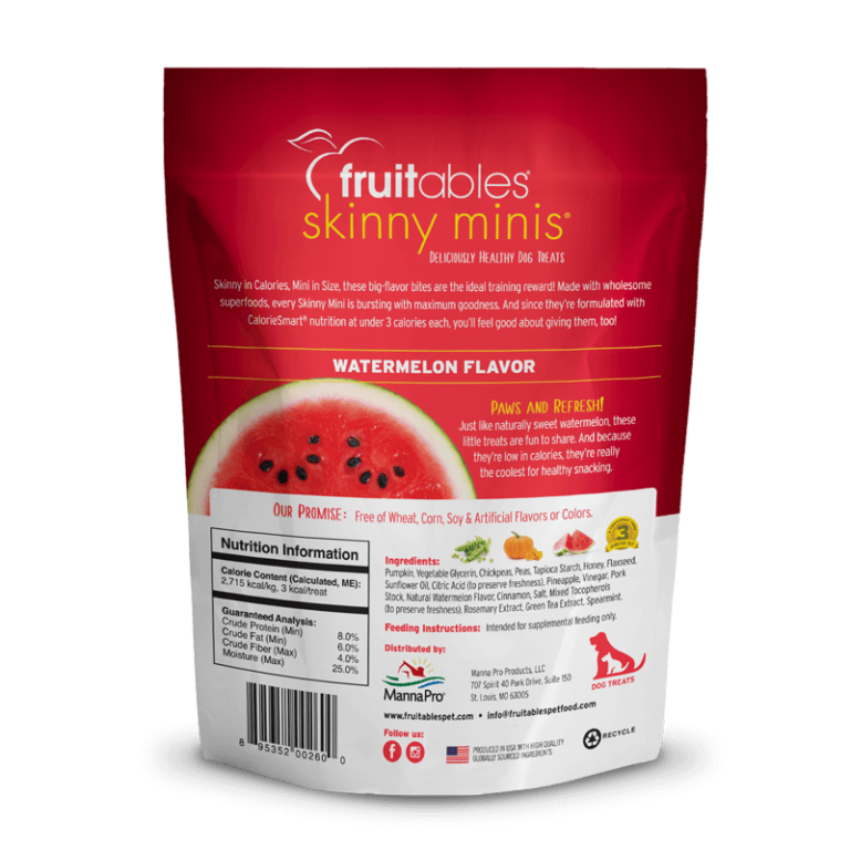 FRUITABLES Skinny Minis Watermelon Dog Treats 141gr