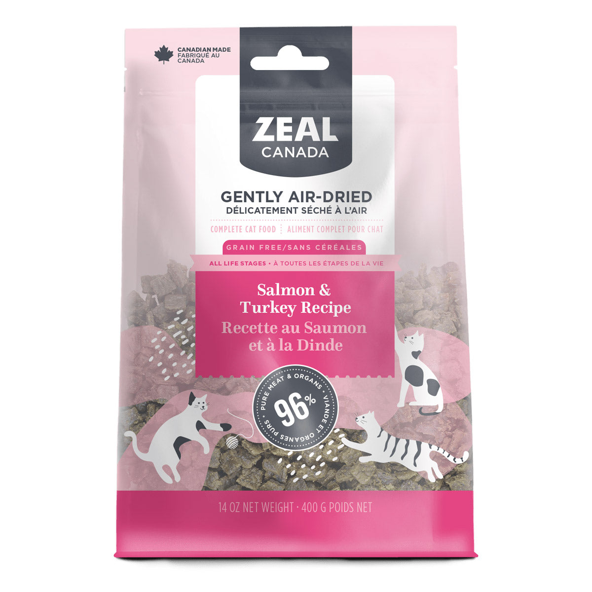ZEAL CANADA Gently Air Dried Salmon & Turkey for Cats (400gr)