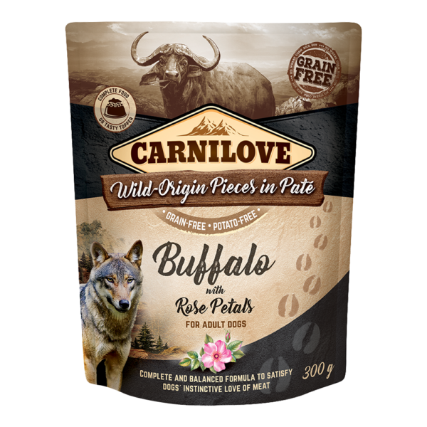 CARNILOVE Buffalo With Rose Blossom For Adult Dogs (12 Pouches)