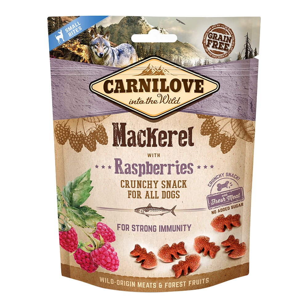 CARNILOVE  Mackrel & Raspberries Crunchy Snack (200gr)