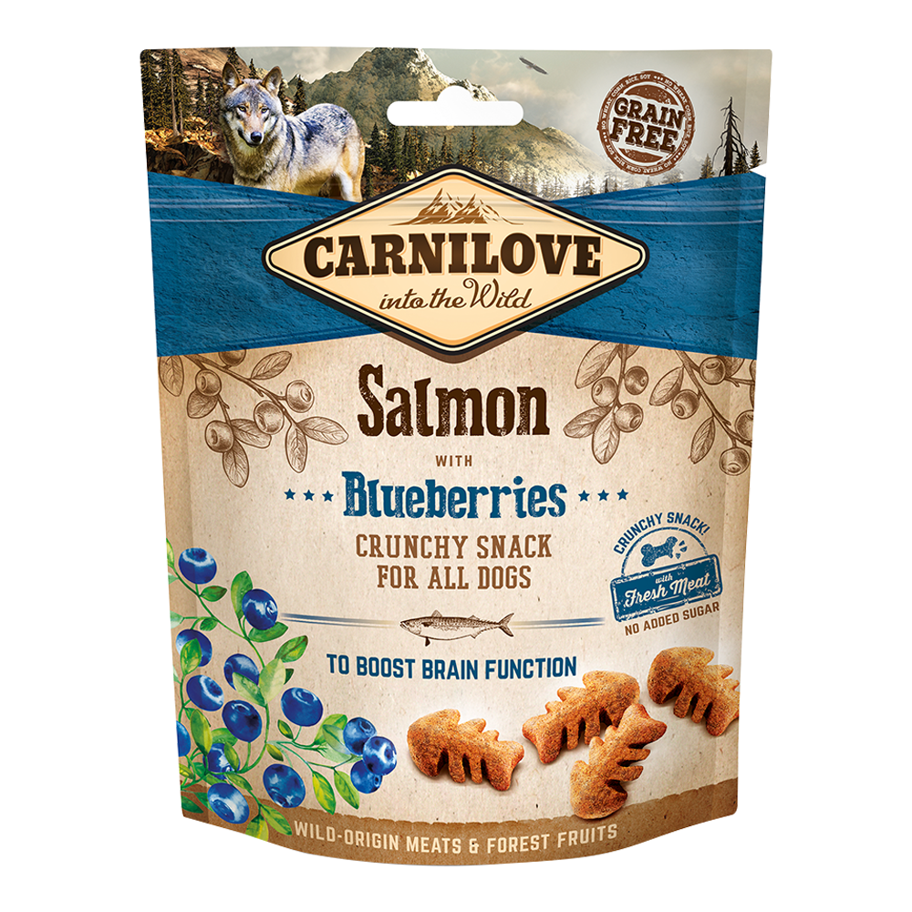 CARNILOVE Salmon & Blueberries Crunchy Snack (200gr)