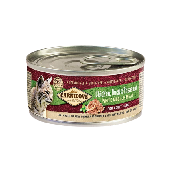 CARNILOVE Chicken, Duck & Pheasant For Adult Cats (12 Cans)