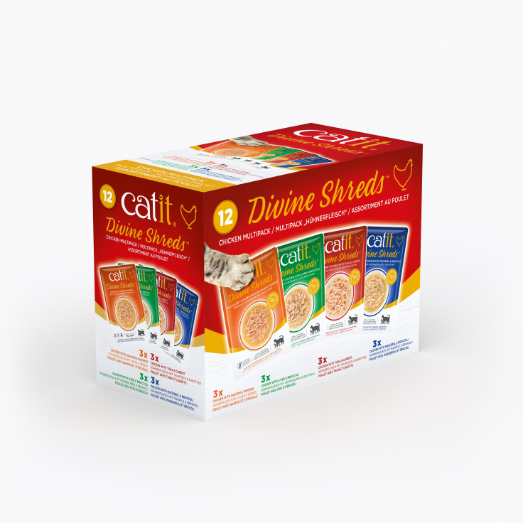 CATIT Divine Shreds Chicken Multipack (12pcs)