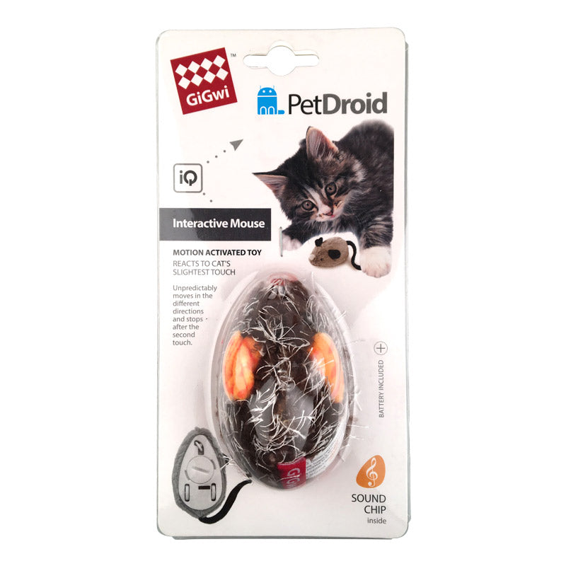 GIGWI Petdroid Mouse Interactive Toy (Orange/Brown)