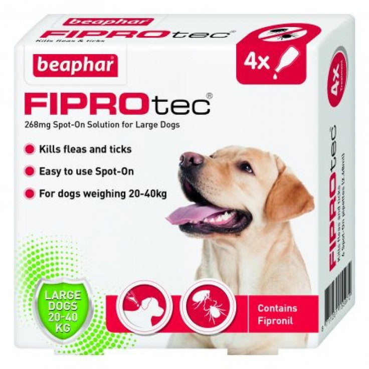 BEAPHAR Fiprotec for Dogs (4 Pipettes)