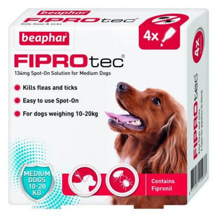 BEAPHAR Fiprotec for Dogs (4 Pipettes)