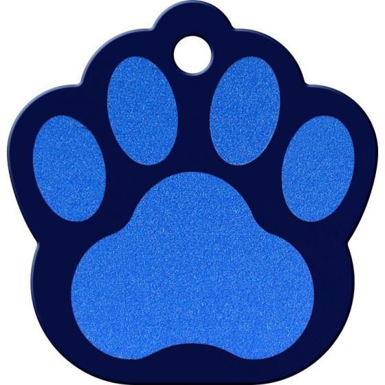 ID TAG - Two-Tone Painted Brass Paw (Various Colors)