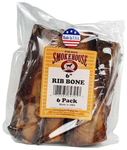 SMOKEHOUSE Rib Bone Dog Treat (6 Pack)