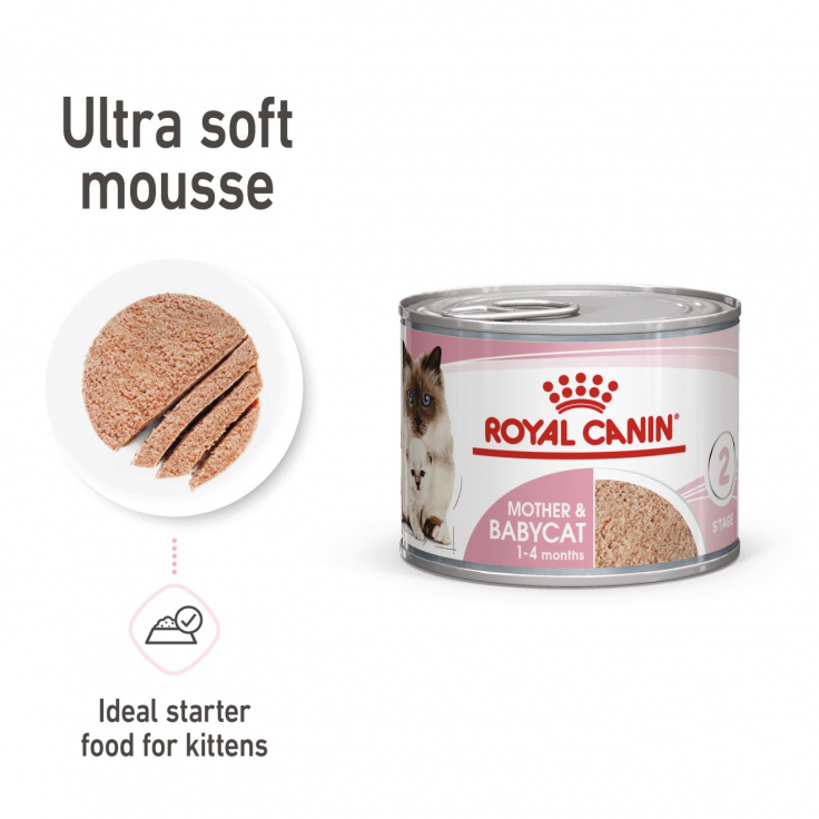 ROYAL CANIN Starter Mother & Babycat Mousse Wet Food (12 Cans)