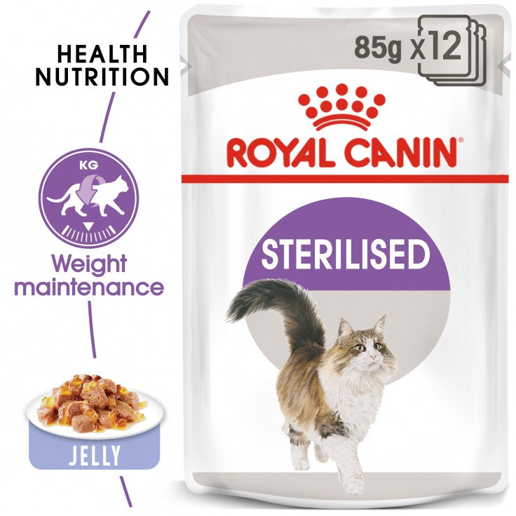ROYAL CANIN Sterilised Wet Food Jelly (12 Pouches)