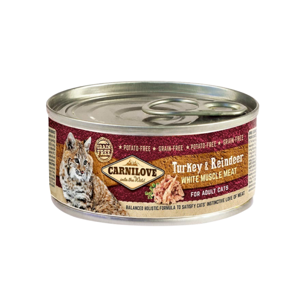 CARNILOVE Turkey & Reindeer For Adult Cats (12 Cans)