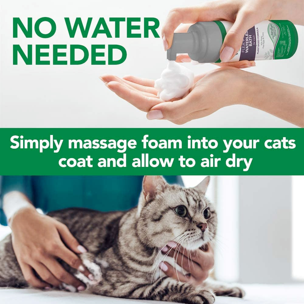 VET'S BEST Flea and Tick Waterless Bath Foam for Cats 145ml