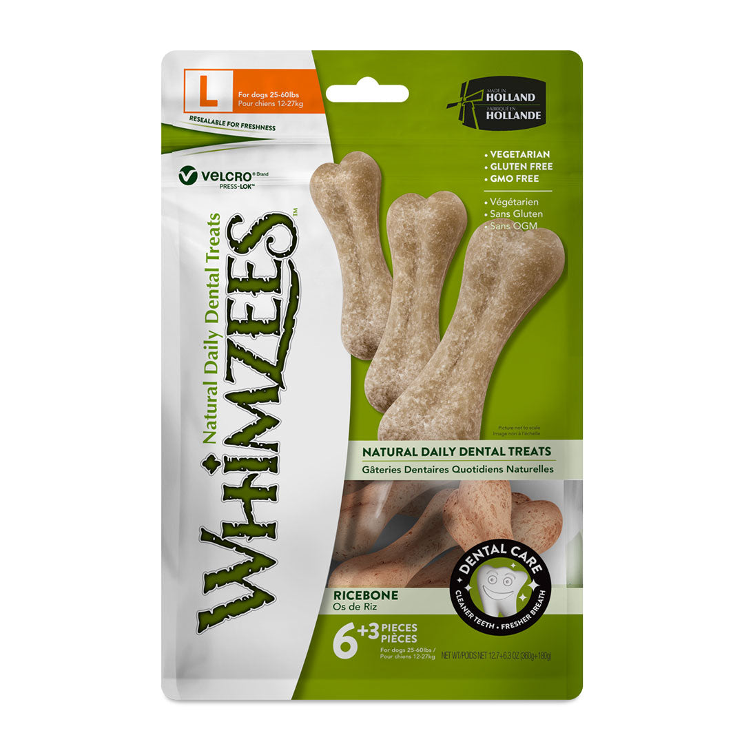 WHIMZEES Rice Bone Dental Treat Large (9pcs)