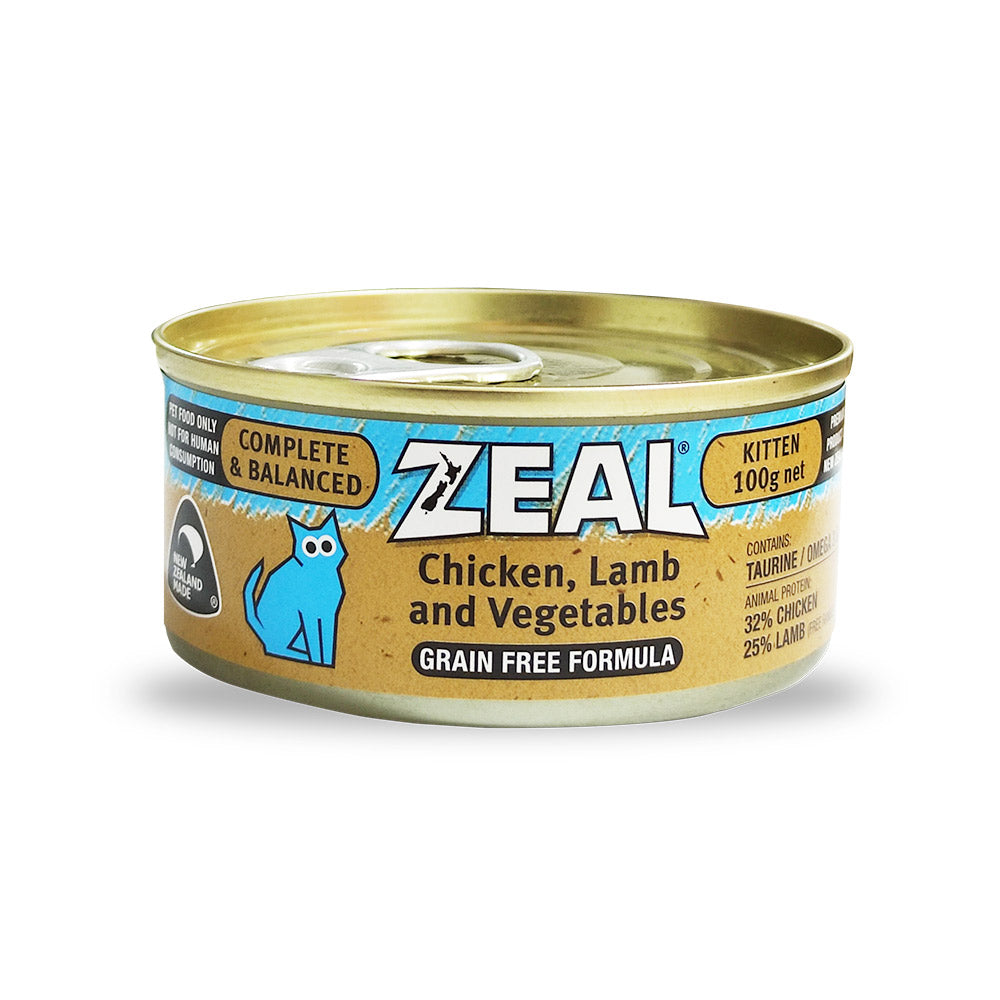 ZEAL Chicken, Lamb & Vegetable Canned Food for Kitten 100gr